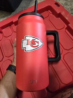 Simple Modern Kansas City Chiefs Red Insulated Travel Mug with Handle 50 oz